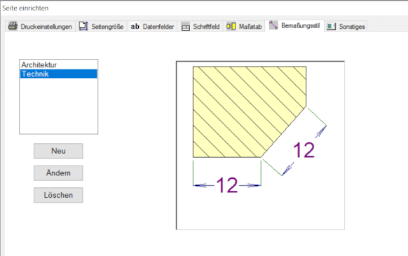 dimension style - select