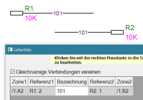 Gleichnamige Verbindungen vereinen